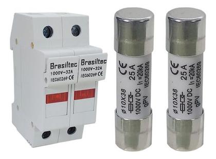 Imagem de String Box Solar Cc - Disjuntor Dc 25a + Porta Fusível + Dps