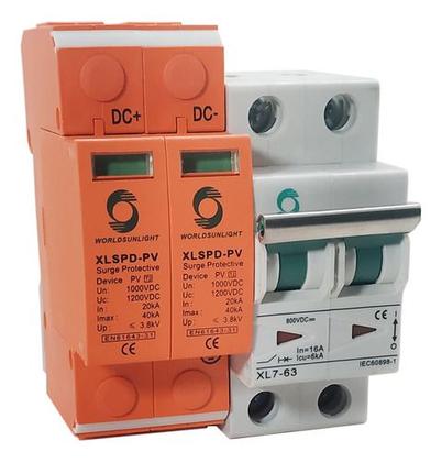 Imagem de String Box Solar - Disjuntor Dc 16a 800v Dps 40ka 1e-1s Ip65