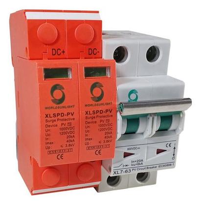 Imagem de String Box Solar - Disjuntor Dc 20a 800v Dps 40ka 1e-1s Ip65