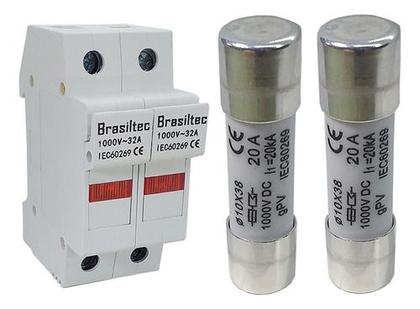 Imagem de String Box Solar - Porta Fusível 20a Dps Dc 1000v 3e-3s Ip65