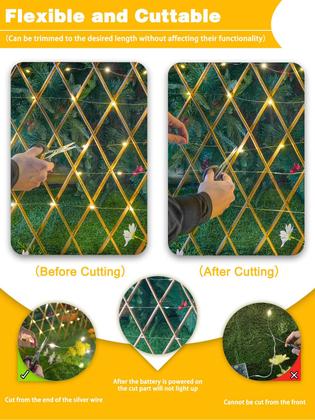 Imagem de String Lights BOSSERN, pacote com 3, 60 LEDs, operados por bateria, branco quente