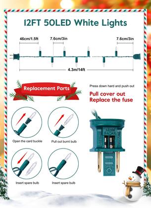 Imagem de String Lights Brightown 100 lâmpadas de 8 m de fio verde 120V