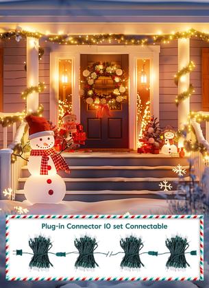 Imagem de String Lights Brightown 100 lâmpadas de 8 m de fio verde 120V