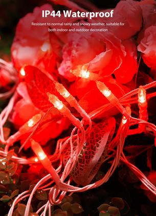 Imagem de String Lights Brightown 12m 100 LED vermelho 8 modos 120V