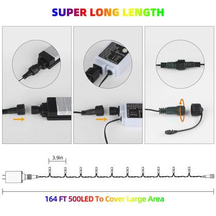 Imagem de String Lights Chuya Christmas 500 LED com mudança de cor