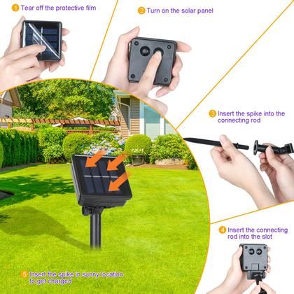 Imagem de String Lights Danhh Solar 131m 400 LED 8 modos à prova d'água