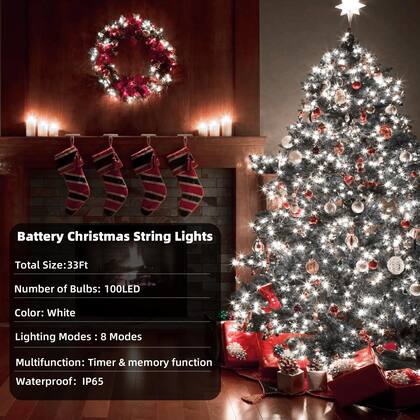 Imagem de String Lights Green Convenience 10m 100LED Bateria USB
