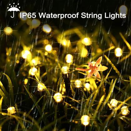 Imagem de String Lights Joomer 66 pés 200 LED branco quente à prova d'água