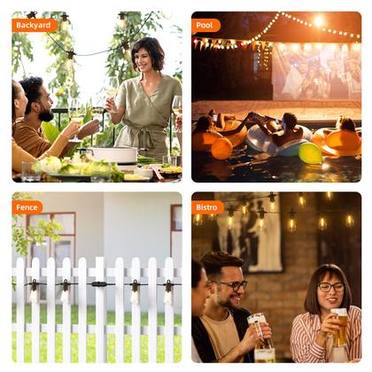 Imagem de String Lights Kawaya 30m LED 52 à prova de estilhaçamento, regulável, IP65