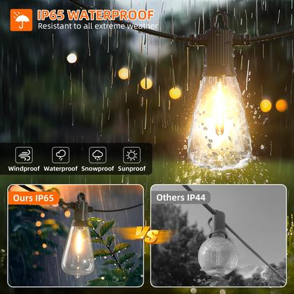 Imagem de String Lights Kawaya 30m LED 52 à prova de estilhaçamento, regulável, IP65