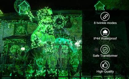 Imagem de String Lights kemooie 300 LED 30m verde 8 modos 110V