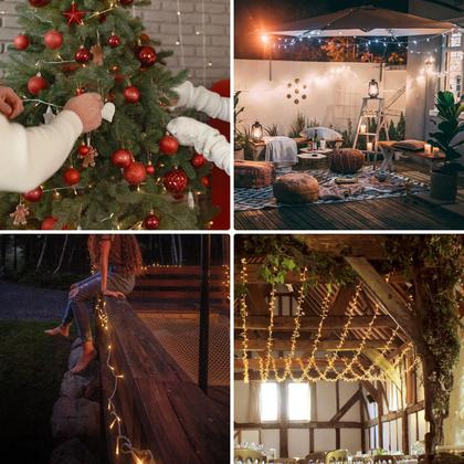 Imagem de String Lights Koopower, pacote com 4, 6 m 50 LED Fairy com baterias