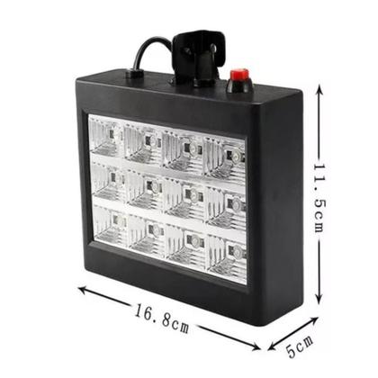 Imagem de Strobo 12 Leds 12w Room Sensor Rítmico Luz RGB Automático RO-68