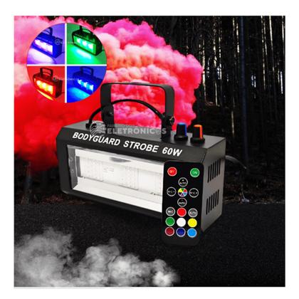 Imagem de Strobo RGB Flash 60W Canhão Refletor Com Controle Remoto 16 Botões Festa DJ Bar - 1948812