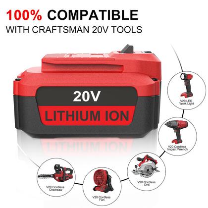 Imagem de Substituição da bateria Bakipante 20V 6.0Ah para Craftsman V20