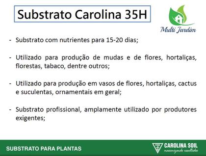 Imagem de Substrato Carolina Soil Formulação 35H 8kg Com casca de arroz para Plantio