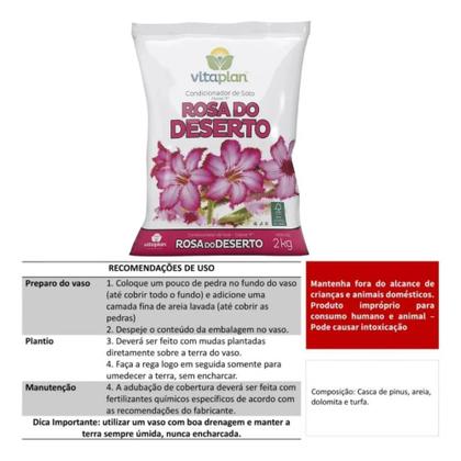 Imagem de Substrato Terra Especial p/ Rosa do Deserto c/ 14kg VITAPLAN