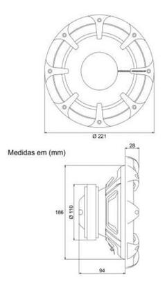Imagem de Subwoofer 8 Polegadas Hurricane 200w Rms 400w Sub Class