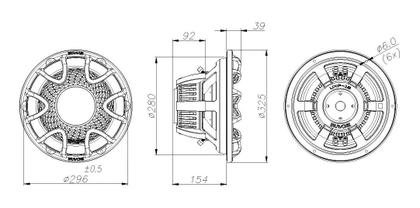 Imagem de subwoofer paredao 12 polegadas bravox uxp12 d4 500 watts bobina dupla 4+4 ohms som pesado