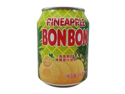Imagem de Suco de Abacaxi Bonbon com Pedaços Importado 238 ml - 3 unid