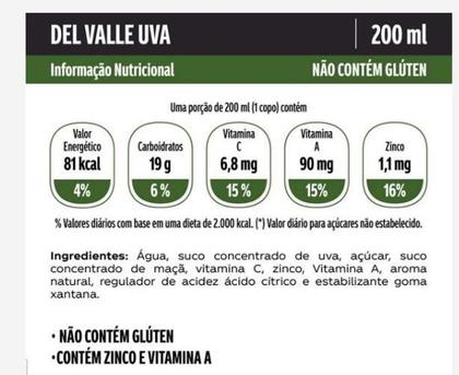 Imagem de Suco Del Valle Fresh Uva Pet 200Ml X 24 Unidades