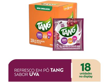 Imagem de Suco em Pó Tang Refresco Uva 18g - 18 Unidades