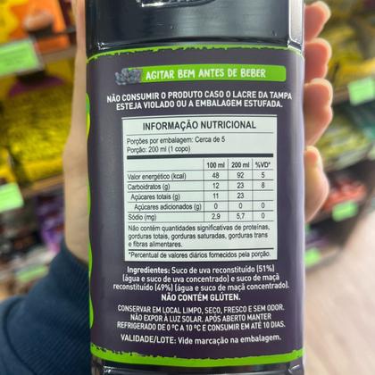 Imagem de Suco misto de uva e maça 900ml natural one