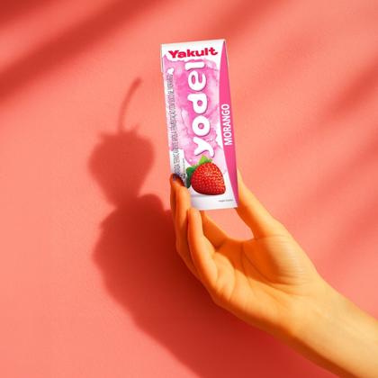 Imagem de Suco Yodel Morango Yakult Base De Leite Kit Com 15 unidades