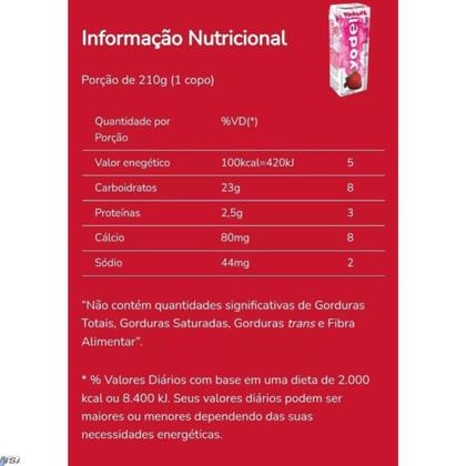 Imagem de Suco Yodel Morango Yakult Base De Leite Kit Com 15 unidades
