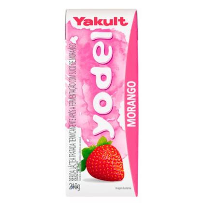 Imagem de Suco Yodel Morango Yakult Base De Leite Kit Com 15 unidades