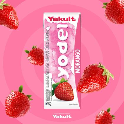 Imagem de Suco Yodel Morango Yakult Base De Leite Kit Com 15 unidades