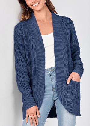 Imagem de Suéter cardigã KIRUNDO 2024 Fall Open Front para mulheres