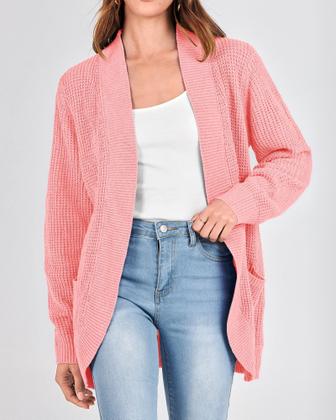 Imagem de Suéter cardigã KIRUNDO 2024 Fall Open Front para mulheres