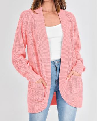 Imagem de Suéter cardigã KIRUNDO 2024 Fall Open Front para mulheres