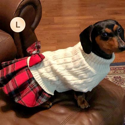 Imagem de Suéter de cachorro KYEESE para cães pequenos e menina, vestido de gola alta