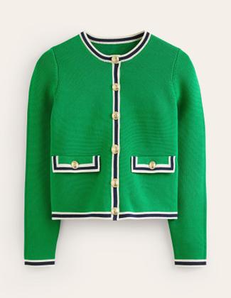 Imagem de Suéter de cardigã YEXPINE Open Front Color Block Green Feminino