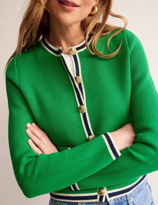 Imagem de Suéter de cardigã YEXPINE Open Front Color Block Green Feminino