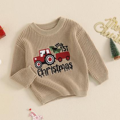 Imagem de Suéter de Natal Aopwsrlyi Toddler Baby Reindeer 12-18M