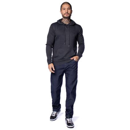 Imagem de Suéter Masculino Balboa Tricot com Capuz Mesclado Preto