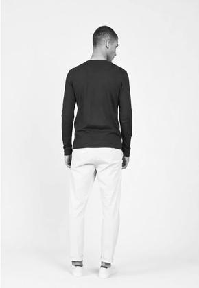 Imagem de Sueter Tricot Acostamento Gola V Preto