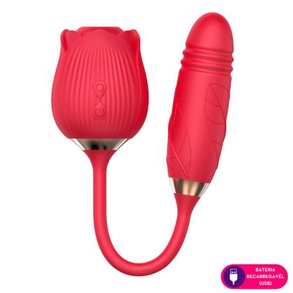 Imagem de Sugador de Clitóris com Vibrador Feminino Estimulador Ponto G Vai e Vem