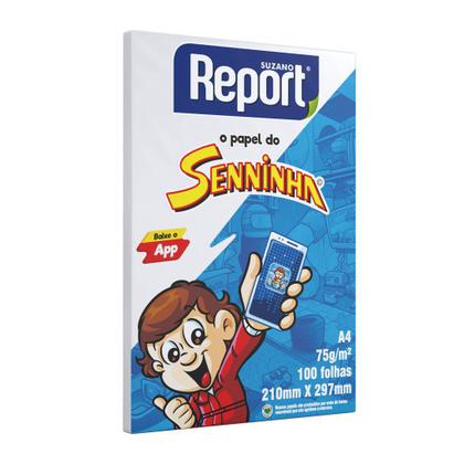 Imagem de Sulfite Senninha 75g  Caixa com 2.500 Folhas - 25 Pacotes com 100 Folhas A4