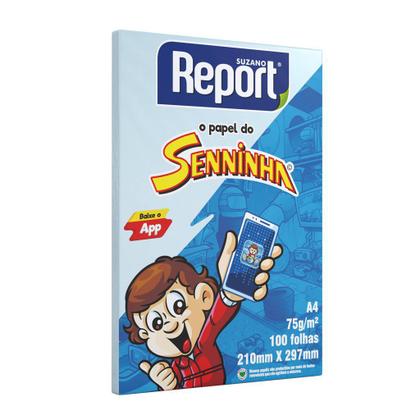 Imagem de Sulfite Senninha 75g  Caixa com 2.500 Folhas - 25 Pacotes com 100 Folhas A4