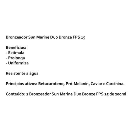 Imagem de Sun Marine Duo Bronze Fps15 Biomarine 200ml