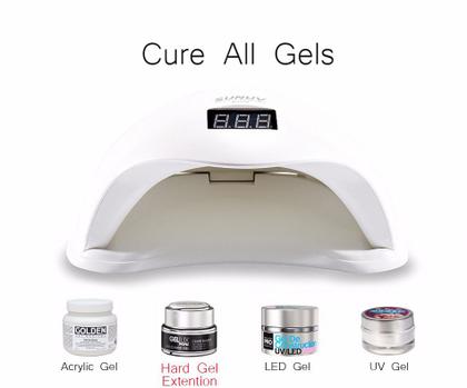 Imagem de Sun5 48w conduziu a lâmpada uv para secagem de unhas todo o gel com sensor de movimento profissional cabine manicure máq