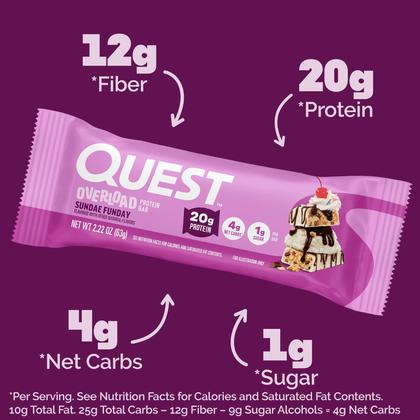 Imagem de Sundae Protein Bars Quest Nutrition Overload Funday 12x50g