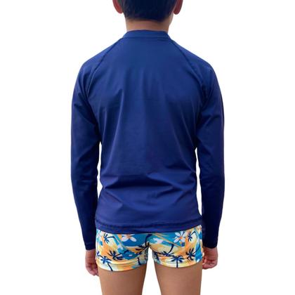 Imagem de Sunga Boxer Infantil Juvenil + Camisa Proteção Solar Uv 50