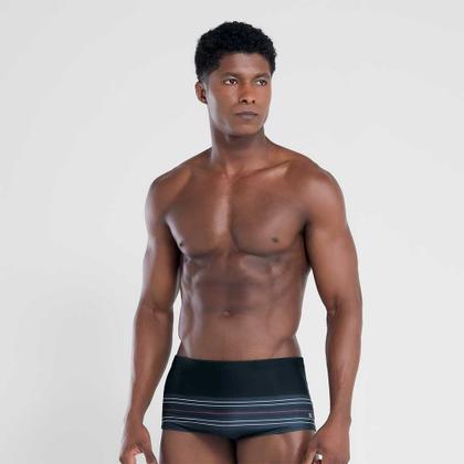 Imagem de Sungão estampado com listras plus size