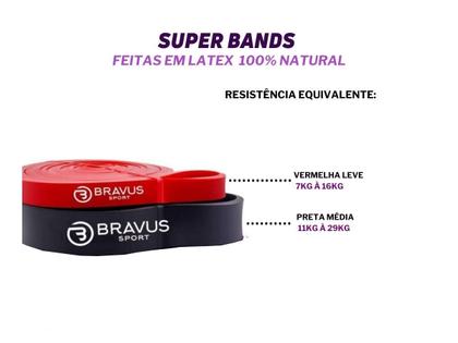 Imagem de Super Band Leve E Média Elástico Extensor Bravus Sport