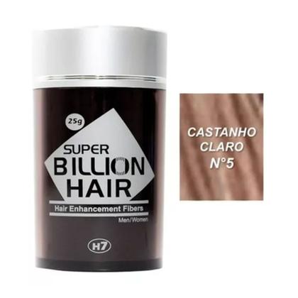 Imagem de Super Billion Hair Fibra Capilar Disfarce Calvície 25 gramas Castanho Claro